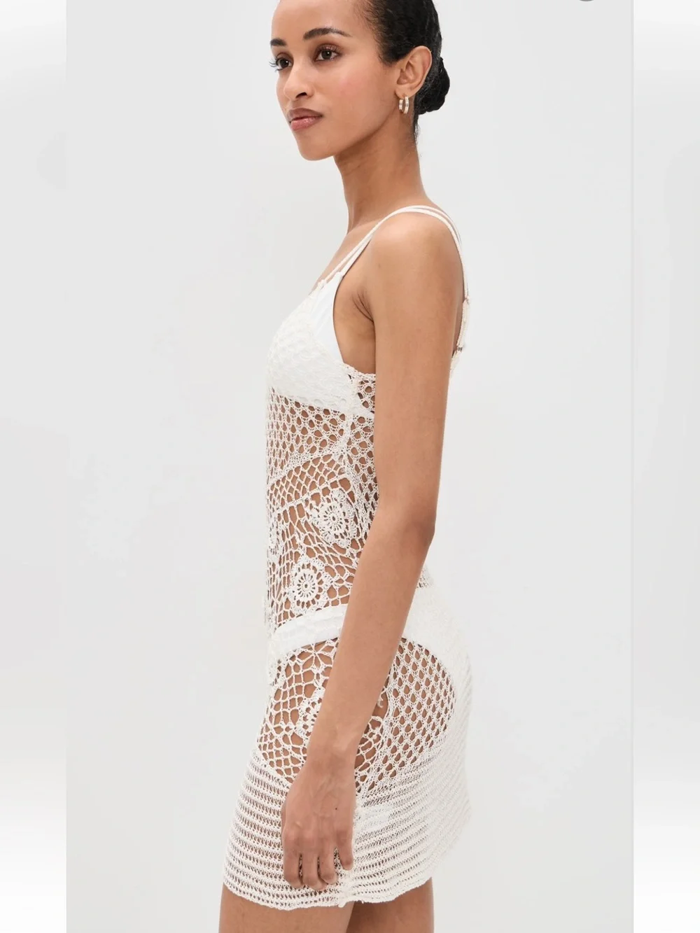 Frankies Bikinis Apollo Crochet Mini Dress